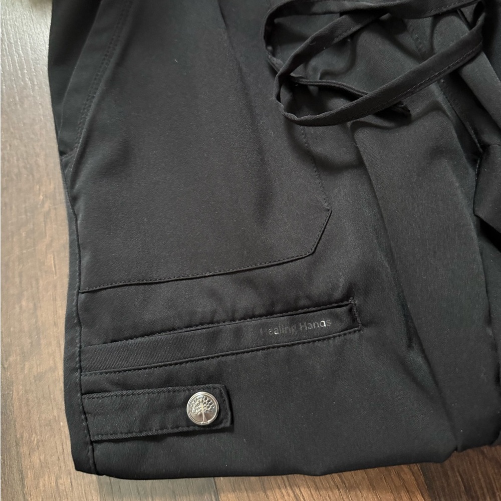 Healing Hands Black Jogger Scrubs - Picture 3 of 7